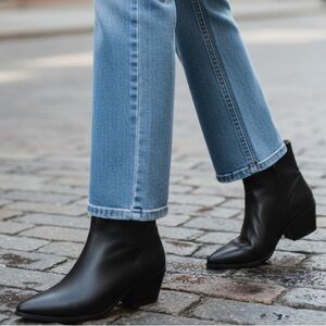 Franco Sarto Black Western Boho Ankle Boots Size 7 New